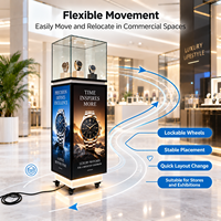 Support d'affichage publicitaire LED intérieur HD avec vitrine en verre, kiosque numérique écoénergétique pour les boutiques de sacs à main