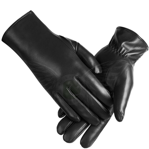 Gants en PU Authentiques 2024 Hiver Chaud Femme Coupe-Vent Extérieur Écologique Style Tendance Détection Tactile - Product Image 1