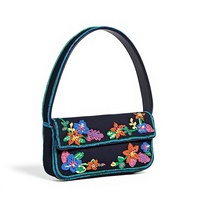 Nouveau sac à main en toile de qualité supérieure avec imprimé floral coloré, couleurs mélangées, forme personnalisée, sac promotionnel pour usage quotidien pour femmes