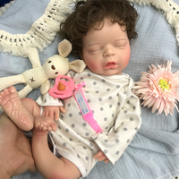 Poupée Bébé Reborn en Silicone Intégral Imperméable, Multi-Poses, Pondérée, Sensation de Nouveau-né Réaliste, Poupée Compagnon