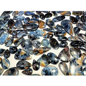 Piedra preciosa suelta de cabujón de forma de mezcla de pietersita natural para la fabricación de joyas impresionante piedra pulida marrón azul perfecta para anillos - Product Image 4