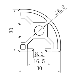 Produttore di fabbrica nero argento T-Solt R alluminio profilo 3030 alluminio anodizzato 6063 estrusione 30x30 - Product Image 4