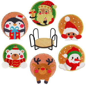 Diamante pintura arte DIY diamante sala de estar hogar paisaje diseño posavasos diamante pintura posavasos - Product Image 2