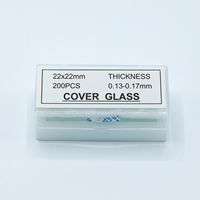 China Factory Medical 22X22Mm Square Glass Laboratory Slide Cover Ground Edges Microscope Labware OEM Customized Support Yaohua
