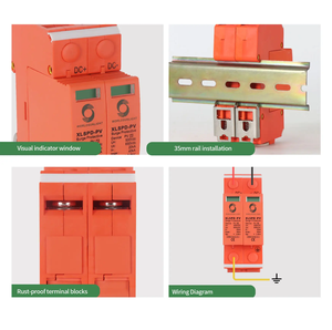 XLSPD-PV CE TUV 2P 3P 20ka-40ka 500V 600V 800V 1000V 1500V DPS năng lượng mặt trời PV DC SPD Surge Protector arrester thiết bị bảo vệ tăng - Product Image 3