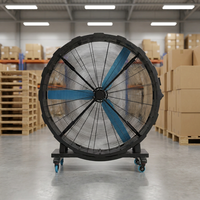 Ventilateur mobile industriel PMSM 1800W, 2,16m, grand débit d'air 90000 m³/h, économie d'énergie, ventilateur axial HVLS sur roulettes, refroidissement industriel 70dB