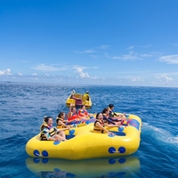Bateau gonflable en forme de beignet pour 5 personnes, bateau tractable pour sports nautiques, tube volant pour jeux aquatiques
