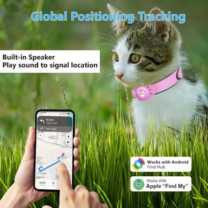Rastreador GPS Inteligente para Gatos BONSO, Color Rosa, Batería Recargable, Resistente al Agua, Rastreo en Tiempo Real para Mascotas, iOS y Android - Product Image 5