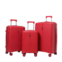 Tirador al mejor precio de venta al por mayor personalizado PP carcasa dura equipaje viaje Trolley Case Bag 3 PCS Set maleta