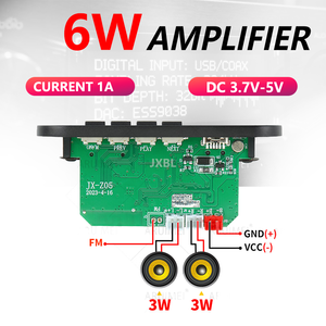 Módulo Amplificador <span class=keywords><strong>Mini</strong></span> 2x3W 6W para 5.0, Alimentado por USB DC 3.7-5V, Ultra Compacto, Alto-falante Portátil DIY - Product Image 3
