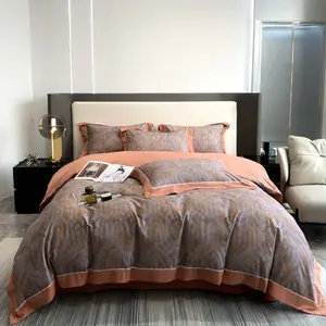 New design luxury duvets covers bed sheets set 100% cotton bedding set king size bedsheets