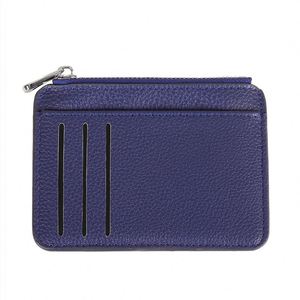Vintage Style Lychee Pattern <b>Card</b> <b>Holder</b> Casual Multi-Functional Business <b>Wallet</b> with Zipper Vertical Design and PU Material - Product Image 3