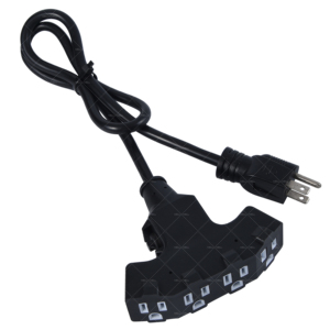 สายพ่วงกันน้ำสำหรับงานหนัก Linsheng Supermarket Supplier ขนาด 6 ฟุต 15 แอมป์ 4 ช่องเสียบ SJTW ETL รุ่น 12/3 - Product Image 2