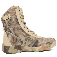 Chaussures tactiques, bottes d'opération, bottes de randonnée extérieures imperméables, bottes de travail tactiques noires, avec fermetures à glissière latérales
