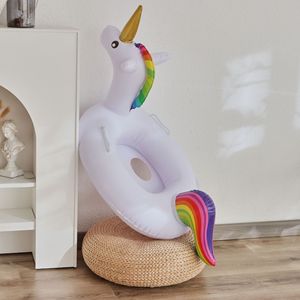 Xiaolu <b>Inflatable</b> Unicorn Swim Ring For Children Pool Water Park Use 1-5 Years 50 Pounds Max Animal Shape Novelty <b>Float</b> - Product Image 4