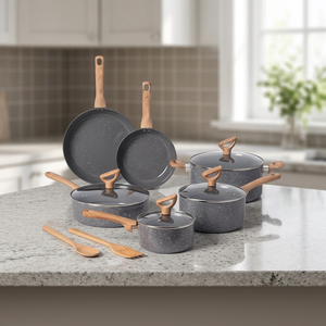 Juego de Utensilios de Cocina de Aleación de Aluminio con Sartén Antiadherente y Tapa de Vidrio para Cocina de Inducción y Estufa de Gas - Product Image 3
