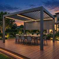 Pergola bioclimatique motorisée en aluminium avec capteur de pluie, bâtiments de jardin CE TUV NG-MP2026