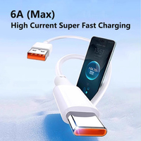 Câble de charge et de données pour téléphone portable Android Type C 6A compatible avec les tablettes et ordinateurs portables Huawei, Xiaomi et Redmi