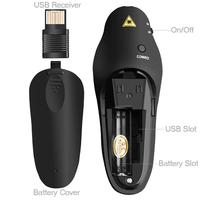 Nuevo Control Remoto Inalámbrico USB RF 2.4GHz con Puntero Láser Rojo, Alcance de 50-100M para Mac/Win/Computadora/Laptop