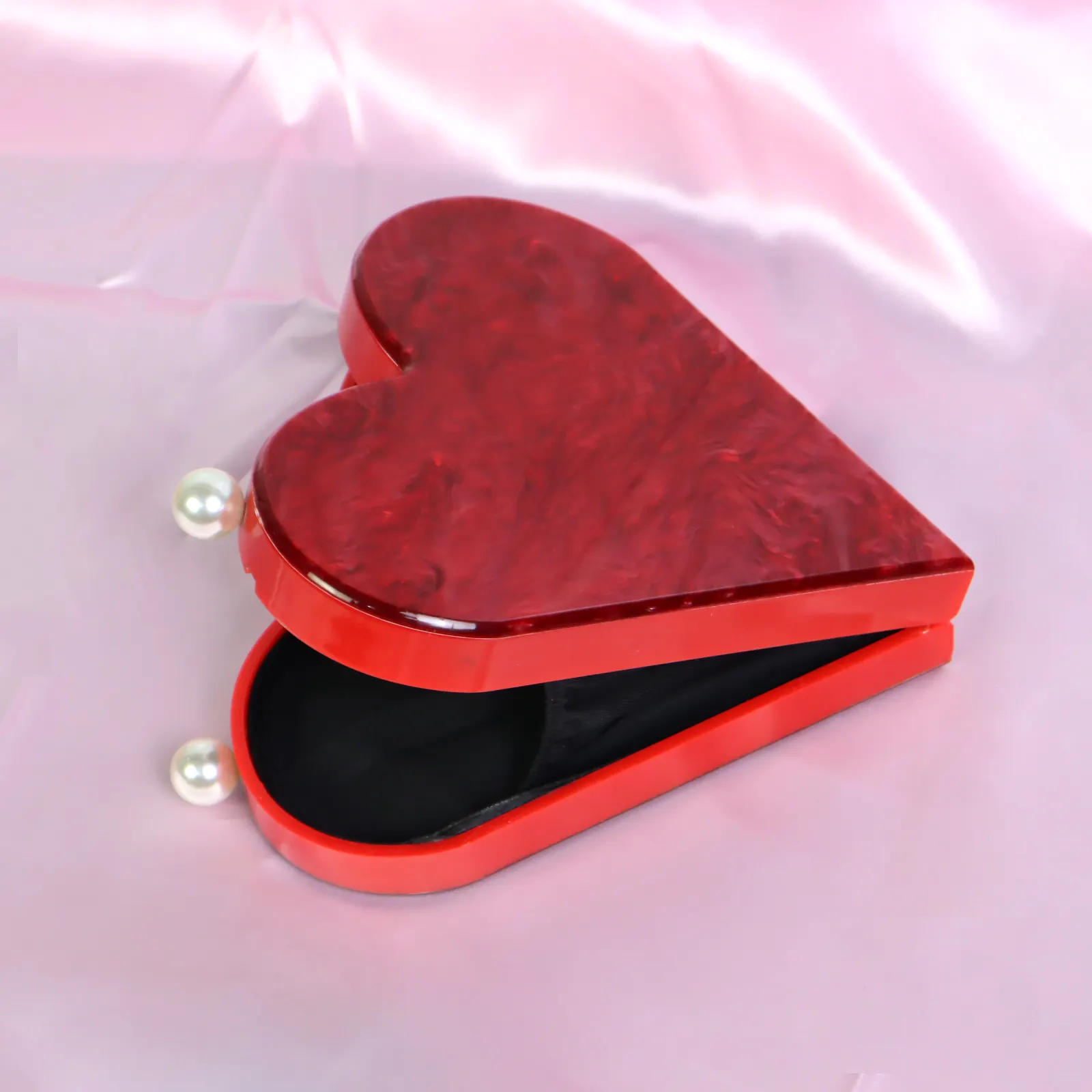 Scatola di gioielli personalizzati con regalo d'amore in acrilico scatola regalo di nuovo design regalo di nozze in acrilico trasparente espositore personalizzato all'ingrosso