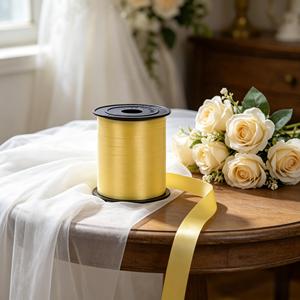 Cinta Dorada Mate de 500m para Decoración de Fiestas y Regalos - Product Image 4