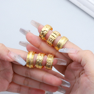 Jxx модные 24K позолоченные широкие кольца Китай оптовая продажа модные классические латунные украшения для женщин и мужчин для помолвки - Product Image 2