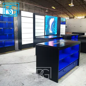 Hot sell Retail Customized Elegant Good Price Mobile Counter Mall Mobile Shop Mobile Display Case Shop Interior Design 3D