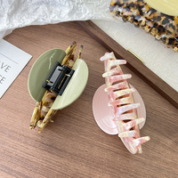 Pince à cheveux en acétate haut de gamme pour femme, style japonais et coréen, design de niche, pince requin polyvalente pour l'arrière de la tête, accessoires capillaires, cadeau