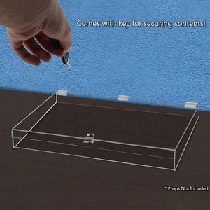 صناديق عرض بلاستيكية أكريليك من فانغهوا لطاولات المعارض التجارية لعرض البطاقات مع قفل - Product Image 6