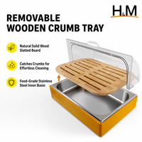 Vitrine à pain commerciale en plastique de qualité alimentaire, étanche à l'humidité, écologique, avec couvercle en PC, pour boulangerie, buffet, hôtel, petit-déjeuner