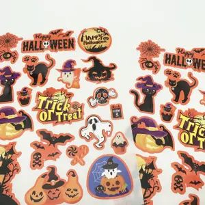 Funny Cartoon Halloween Festival Decorative Sticker Label For Children Kids Gift Toy Home Wall Fridge Bottle Sticker Sheets