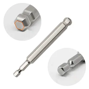 制造商1/4英寸高质量50毫米H3 H5单端六角钻头S2材料螺丝刀钻头，用于修理工具喜悦