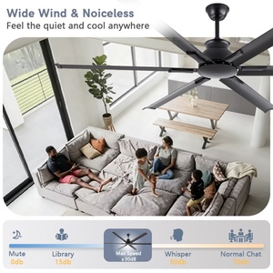 Ventilatore da 72 pollici in alluminio grande industriale e telecomando silenzioso 6 velocità reversibile patio ventilatore da <span class=keywords><strong>soffitto</strong></span> - Product Image 4