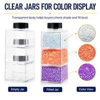 Großhandel Holographischer Glitzer-Mix aus Polyester, 2OZ Stapelbarer Shaker für Nägel, Gesicht und Körper zum Großhandelspreis ab Werk