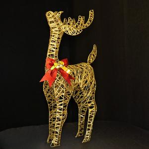 2025년 크리스마스 불빛 철제 별 모양 순록 장식, 배터리 작동식 LED 트리 장식 및 헤드업 조명 - Product Image 3