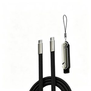 Cable <span class=keywords><strong>USB</strong></span> <span class=keywords><strong>C</strong></span> a <span class=keywords><strong>USB</strong></span> <span class=keywords><strong>C</strong></span> de 240W PD con Soporte Plegable para Teléfono, Cable de Carga Rápida para iPhone 15 16 17 Pro Max, Laptops Android - Product Image 1