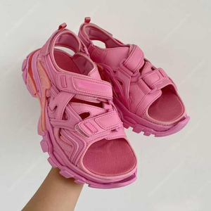 Sandales d'extérieur tendance - Chaussures de plage respirantes à bout ouvert de couleur unie - Chaussures plates antidérapantes de marque de luxe - Été - Product Image 4