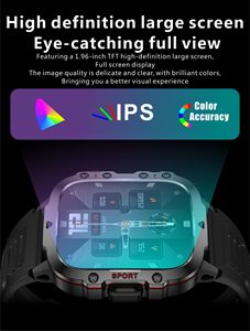 Reloj Inteligente Deportivo para Exteriores QX11 con Batería de 420 mAh, Pantalla HD de 1.96 Pulgadas, Resistente al Agua 3ATM, Enlace SOS con un Clic, Llamadas por Bluetooth, Estándar IP67 - Product Image 4