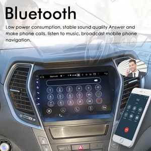 สำหรับฮุนได ซานตาเฟ่ ปี 2014 2015 วิทยุติดรถยนต์ 8GB+128GB ระบบเสียง AI ไร้สาย รองรับ CarPlay พร้อมระบบนำทาง GPS ระบบแอนดรอยด์ 13 มัลติมีเดีย วิดีโอ - Product Image 2