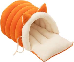 Waschbares Katzenbett – Warmes, plüschiges, rutschfestes Bett für Kätzchen, Welpen und andere Haustiere zum Schlafen und Entspan - Product Image 2