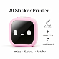 Stampante Termica Intelligente AI per Bambini con Funzione di Comando Vocale, 3 Tipi di Stampa Istantanea, Mini Stampante per Disegni per Bambini