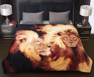 MANTA DE FRANELA DE 1 CAPA Y ESTAMPADA DE 150X200CM, Tigre, León, Lobo, caballo, patrón de animales, productos puntuales, mantas suaves de una sola capa, Stock - Product Image 2