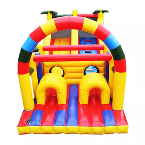 Tùy chỉnh khổng lồ thương mại không khí Trampoline lâu đài bouncy ngoài trời leo núi đá trò chơi Inflatable nổi trượt nước - Product Image 5