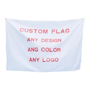 Wholesale Outdoor Any Size Standard Advertising 3x5 Flags Promotion White Custom Flags Banner