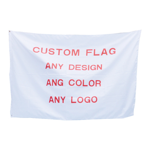 Grosir Luar Ruangan Setiap Ukuran Iklan Standar 3X5 Bendera Promosi Bendera Putih Sesuai Pesanan, Spanduk - Product Image 2
