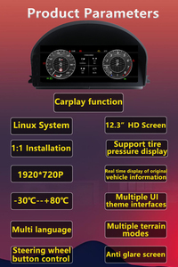 Pantalla Digital Inalámbrica Carplay para el Panel de Instrumentos del Land <span class=keywords><strong>Rover</strong></span> <span class=keywords><strong>Range</strong></span> <span class=keywords><strong>Rover</strong></span> V8 2004-2012, Velocímetro y Odómetro - Product Image 4