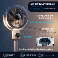 Ventilateur de sol électrique intelligent à chargement USB à commande vocale pour la maison, l'extérieur, l'hôtel et le camping-car en matière plastique