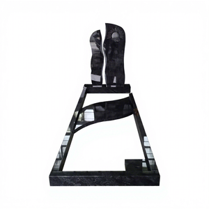 Venta Directa de Fábrica, Lápida de Granito Estilo Alemán, Monumento Clásico Bicolor Estilo Europeo, Diseño CAD - Product Image 4