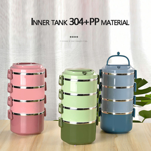 Creatieve Japanse Kinderlunchbox Voedseldoos Roestvrijstalen Lunchbox Keuken <span class=keywords><strong>Instant</strong></span> Noedels Kom Beker - Product Image 6