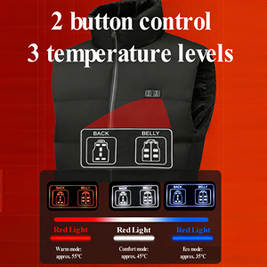 4-Control and 21-Heating Zones <strong>Heated</strong> Vest for Men and Women Battery USB Power Bank <strong>Rechargeable</strong> <strong>Gilet</strong> with Custom Logo - Product Image 5
